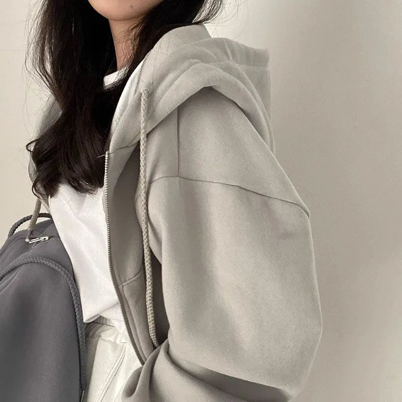 Off Duty Crop Zip