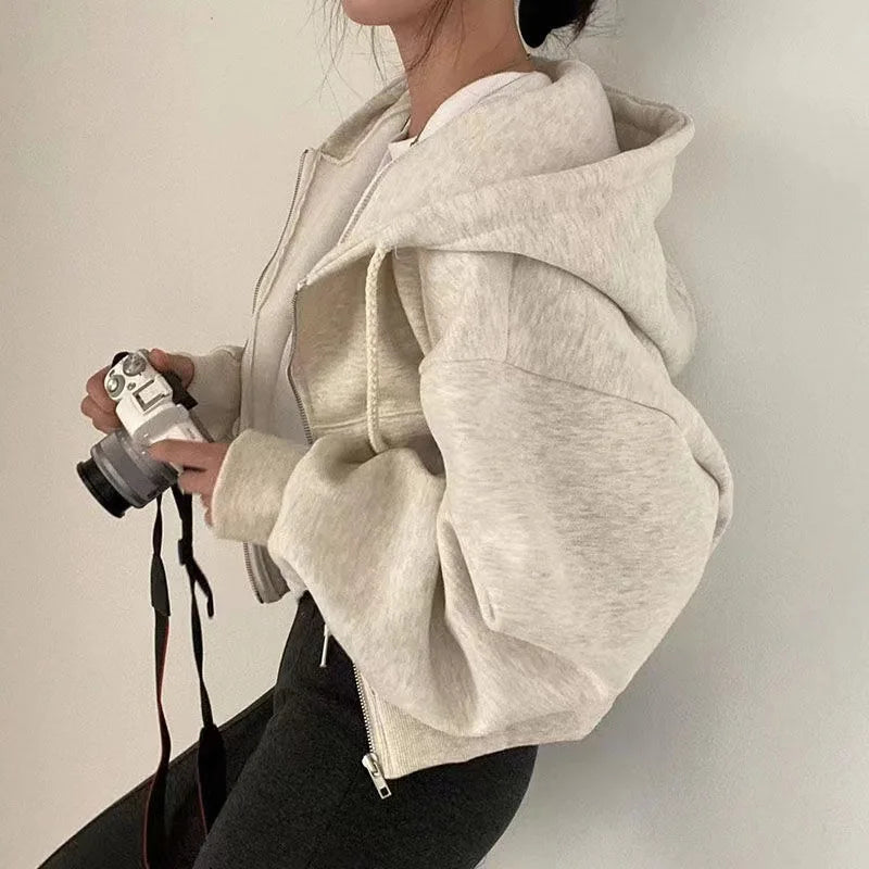 Off Duty Crop Zip
